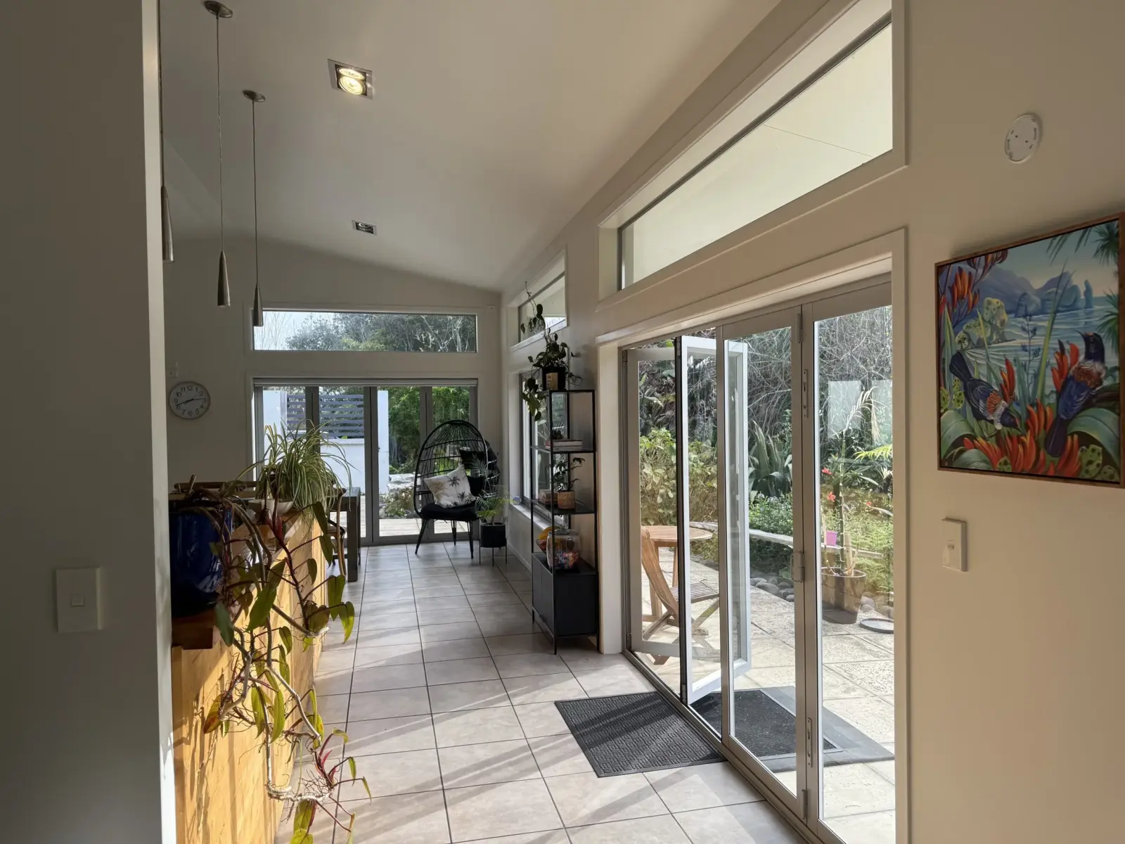 The hallway leading into the dining kitchen at Keystone Lodge, where all meals are shared together