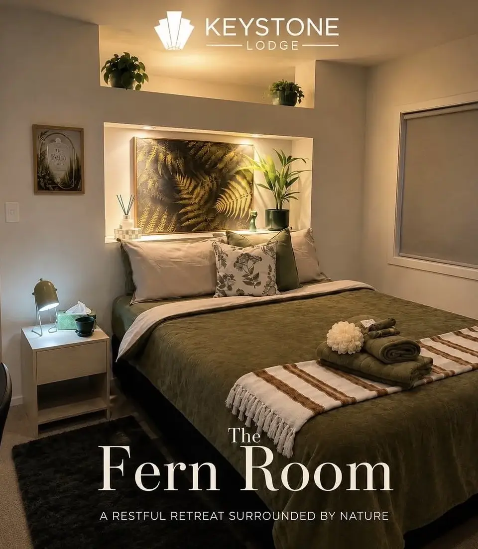 The Fern room at Keystone Lodge, where healing is done quietly and restoratively in peace and nature.